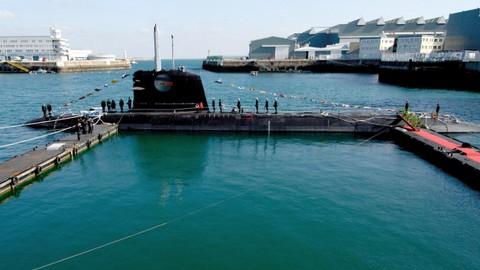 Kapal selam Scorpene yang dipesan oleh Malaysia. Foto: Mychele daniau/AFP