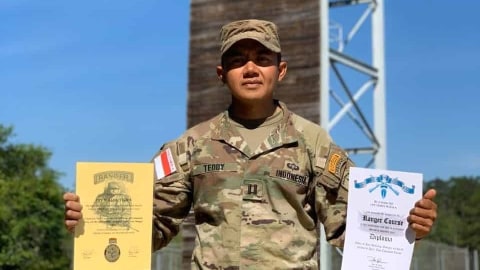 Teddy Indra Wijaya meraih kualifikasi Pasukan Elit US Army Ranger. Foto: TNI AD