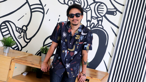 Presenter Vincent Rompies saat berkunjung ke kantor kumparan. Foto: Melly Meiliani/kumparan