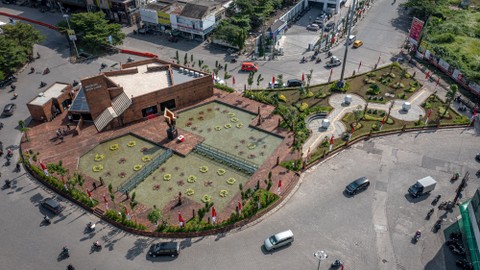 Foto udara suasana Museum Kota Lama usai diresmikan di Semarang, Jawa Tengah, Rabu (9/2/2022). Foto: Aji Styawan/Antara Foto
