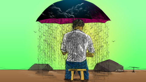 Ilustrasi "banjir" oleh Indra Fauzi/kumparan Foto: Ilustrasi "banjir" oleh Indra Fauzi/kumparan