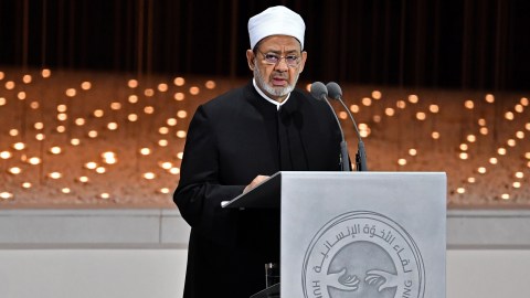 Imam Besar Al-Azhar, Sheikh Ahmed Al-Tayeb. Foto: Vincenzo PINTO / AFP