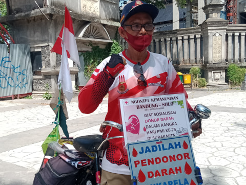 Kisah Agus Hadikarta, Bersepeda dari Bandung-Solo dan Sosialisasikan Donor Darah