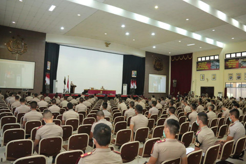 Pengarahan Taruna Akpol dengan menggunakan video conference. Foto: Dok. Lemdikpol