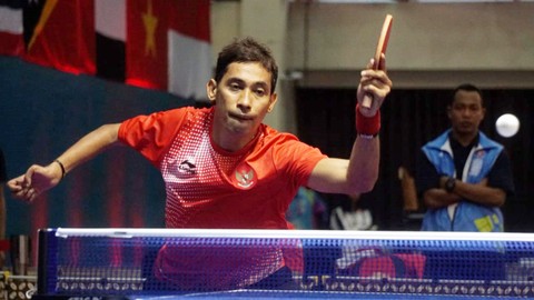 David Jacobs atlet tenis meja di Asian Para Games 2018. Foto: Irfan Adi Saputra/kumparan