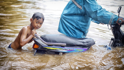Ilustrasi banjir. Foto: Iqbal  Firdaus/kumparan