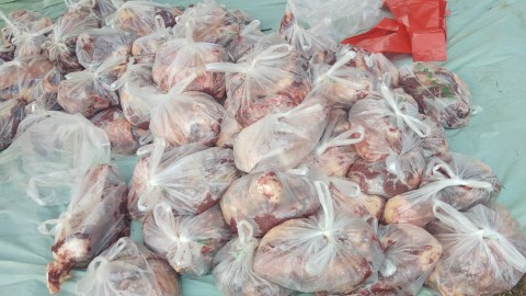 Ilustrasi pengemasan daging hewan kurban menggunakan plastik. Foto: Melly Meiliani/kumparan