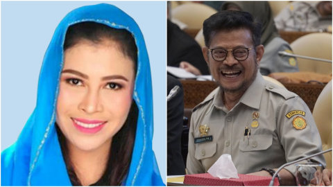 Indira Chuna Thita dan sang ayah, Syahrul Yasin Limpo. Foto: Dok. PT Petrokimia Gresik dan kumparan