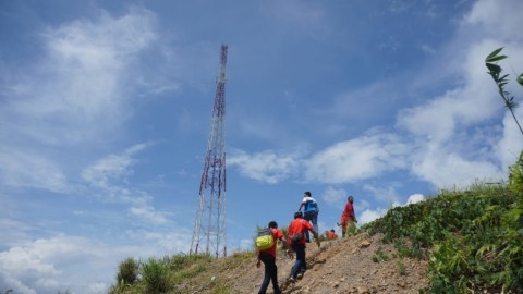 Salah satu menara BTS Telkomsel di pulau Kalimantan. Foto: Telkomsel