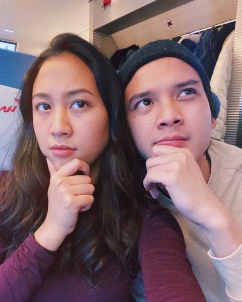Sherina dan Baskara. Foto: Instagram/@baskaramahendra