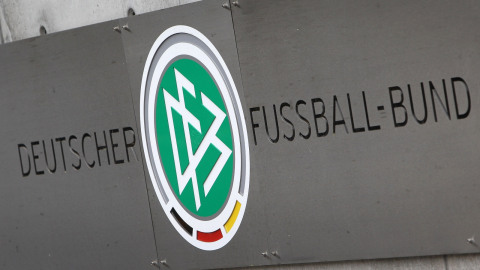 Logo DFB (Persatuan Sepak Bola Jerman). Foto: AFP/Daniel Roland