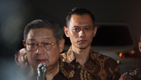 Agus Harimurti Yudhoyono (AHY) usai pertemuan Prabowo Subianto dan SBY di Mega Kuningan, Jakarta. Foto: Nugroho Sejati/kumparan