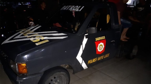 Mobil patroli yang digunakan dua oknum polisi di Aceh untuk membawa ganja. Foto: Istimewa