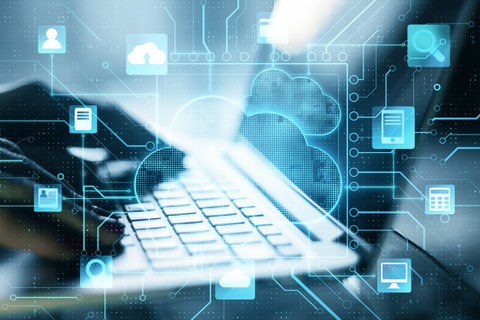 Ilustrasi teknologi cloud computing atau komputasi awan. Foto: Shutter Stock