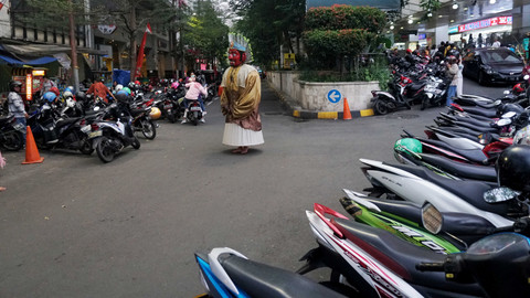 Kawasan parkir yang dikelola anggota Pemuda Pancasila di Kawasan Blok M, Jakarta Selatan. Foto: Irfan Adi Saputra/kumparan