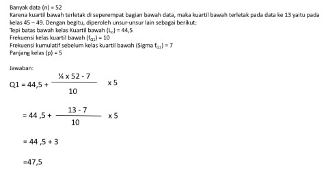 Cara Menentukan Kuartil Bawah Untuk Data Tunggal Dan Berkelompok Kumparan Com