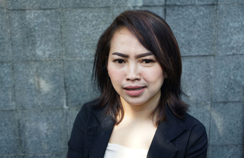 Presenter Mpok Alpa saat ditemui di kawasan Tendean, Jakarta Foto: Ronny/kumparan