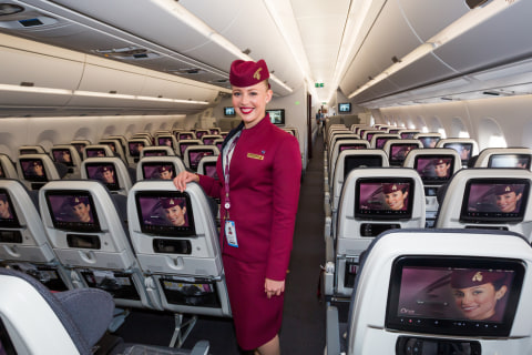 Ilustrasi awak kabin pesawat Qatar Airways Foto: Shutterstock