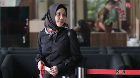 Anggota DPR RI, Riezky Aprilia, usai menjalani pemeriksaan KPK, Jakarta, Jumat (7/2/2020). Foto: Nugroho Sejati/kumparan