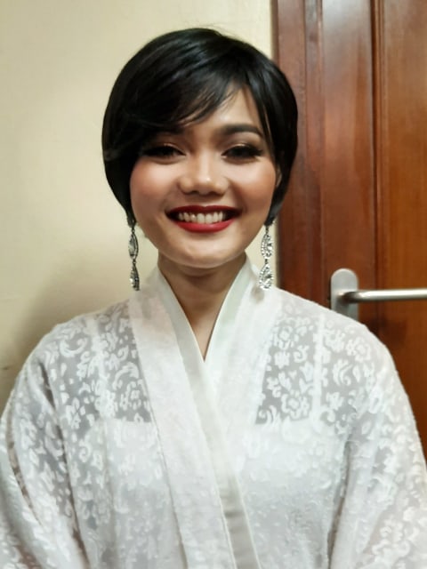 Rina Nose di Jakarta Convention Center, Jakarta Pusat, Sabtu (11/1).   Foto: Maria Gabrielle Putrinda/kumparan 