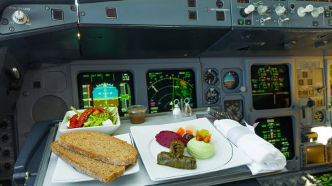 Ilustrasi makanan malam pilot saat di terbang Foto: Shutterstock