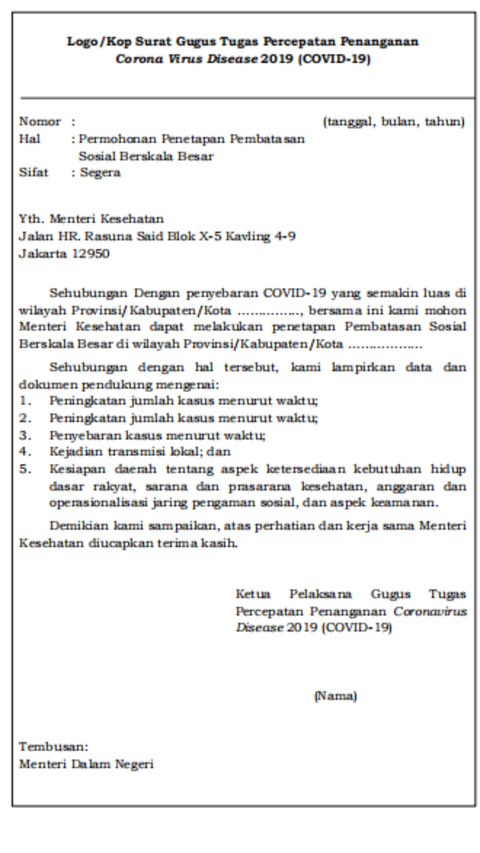 Tata Cara Pemda Ajukan Psbb Ke Menkes Kumparan Com