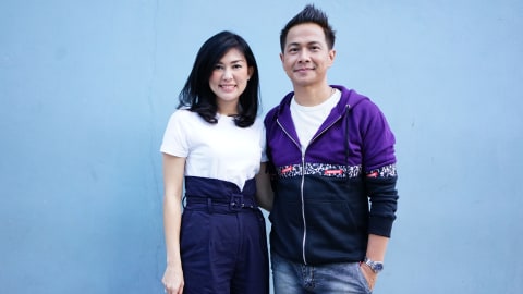 Penyanyi Delon dan Aida Chandra saat ditemui di kawasan Tendean, Jakarta Selatan, Rabu, (25/9). Foto: Ronny