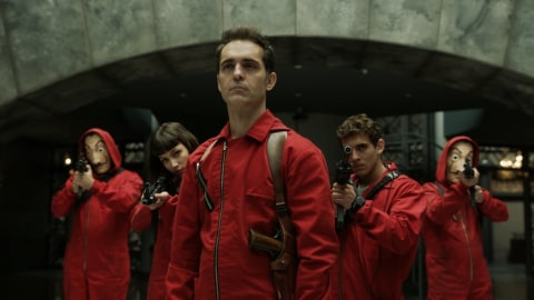Adegan Serial Money Heist. Foto: Netflix