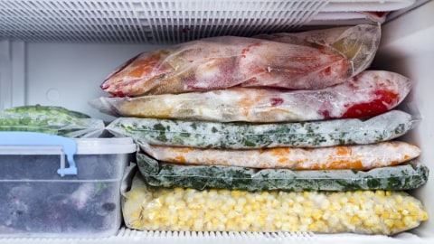 Ilustrasi makanan di dalam freezer. Foto: Shutter Stock