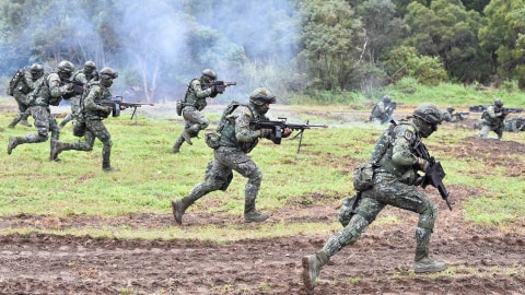 Latihan Militer Taiwan. Foto: AFP/Getty Images