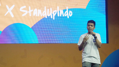Arif Brata Pradana di acara Local Standup Day 2019 di Ballrom Kuningan City, Jakarta Selatan, Sabtu, (16/3). Foto: Fanny Kusumawardhani/kumparan