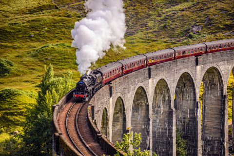 Kereta di film Harry Potter, Hogwarts Express, Skotlandia Foto: Shutter stock