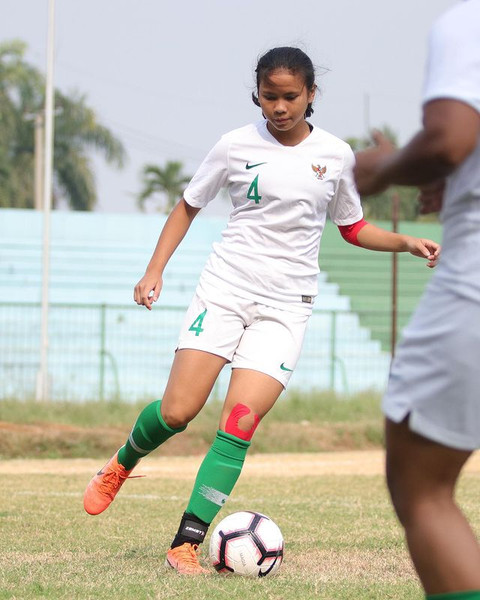 Pemain Timnas Wanita Indonesia, Shalika Aurelia. Foto: Instagram/@shalika.aurelia