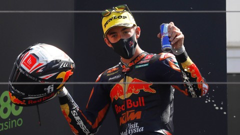 Pebalap MotoGP di kelas Moto3 untuk tim KTM, Pedro Acosta. Foto: Pedro Nunes/REUTERS