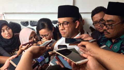 Anies Baswedan di acara Santri of The Year 2017 Foto: Kelik Wahyu/kumparan