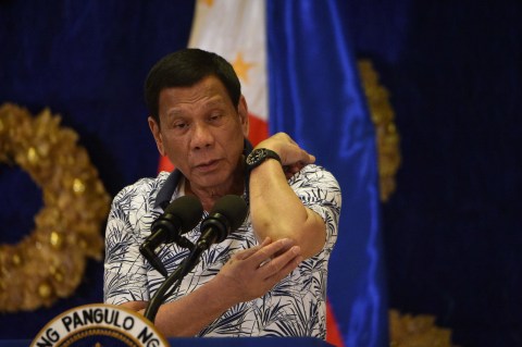 Presiden Filipina, Rodrigo Duterte. Foto: Ted ALJIBE / AFP