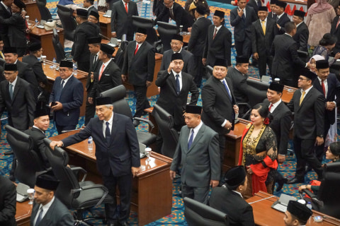 Suasana Pelantikan DPRD DKI Jakarta Periode 2019-2024. Foto: Iqbal Firdaus/kumparan