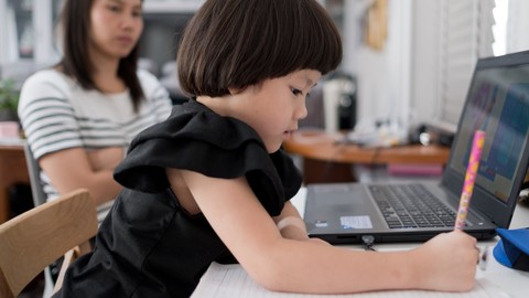 Ilustrasi anak belajar ditemani ibu. Foto: Shutter Stock
