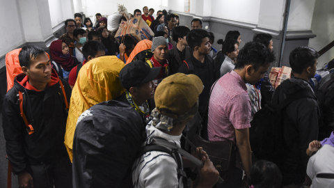 Ilustrasi mudik. Foto: Antara/Hafidz Mubarak A