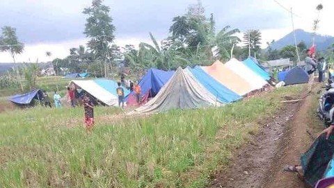 Cerita Korban Gempa Cianjur Bertahan di Tenda Area Persawahan Tanpa Listrik