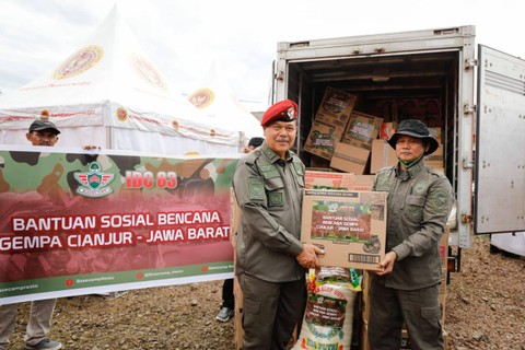 Dukung Misi Kemanusiaan BIN, IDC 83 Serahkan Bantuan Korban Gempa Cianjur