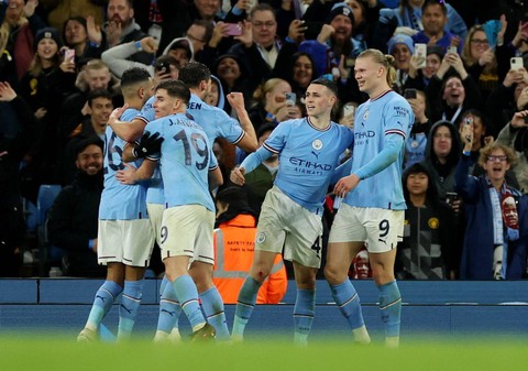 Foto: Manchester City Pesta Gol 6-0 ke Gawang Burnley di Piala FA