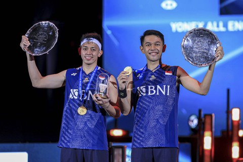 Foto: Fajar/Rian Juara All England 2023 Taklukkan Ahsan/Hendra