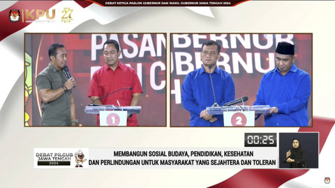 Debat Pilgub Jateng: Andika Santai Ditertawakan Pendukung Ahmad Luthfi
