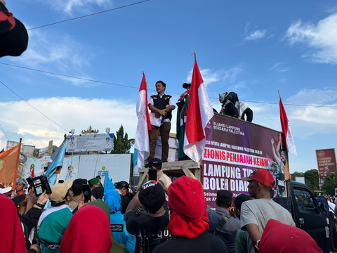 Aksi Damai Bela Palestina di Tugu Adipura, Serukan Boikot Produk Israel
