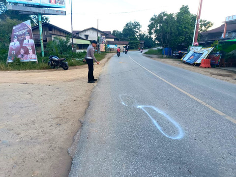 Tabrakan Motor dan Pikap di Jalan Merdeka Timur Sekadau, Pemotor Alami Luka