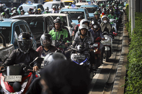 Foto: Macet Horor di Kawasan Pancoran Jakarta Pagi ini