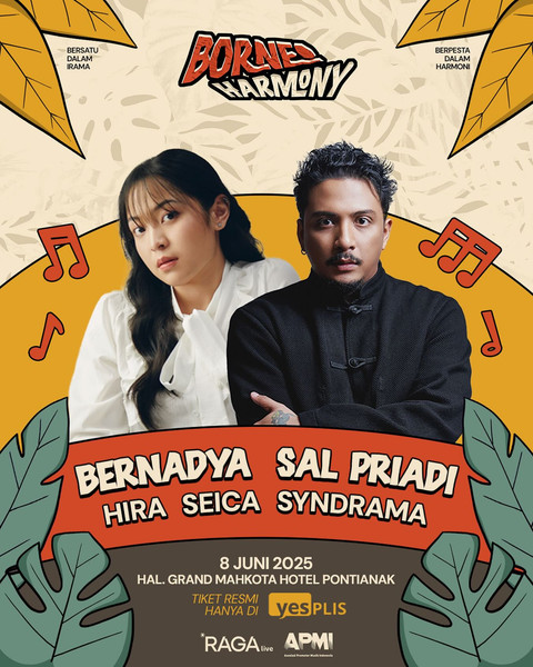 Besok Borneo Harmony Akan Digelar di Pontianak, Ada Bernadya dan Sal Priadi