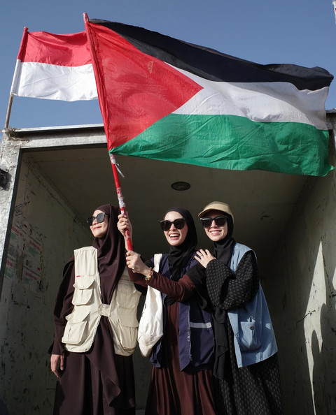 Diikuti Aparat Mesir saat Global March To Gaza, Zaskia Mecca: Pergerakan Sulit