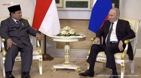 Putin Jamu Prabowo di Istana Konstantinovsky: Saya Sangat Senang, Selamat Datang
